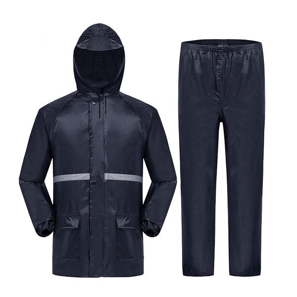 Waterproof Motorcycle Rain Suit Raincoat Coat With Trousers Set Bycycle Reflective Thickem