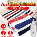 3 Gears Control Electric Blanket Heated Mat Waterproof Luxury Flannel Comfort Single