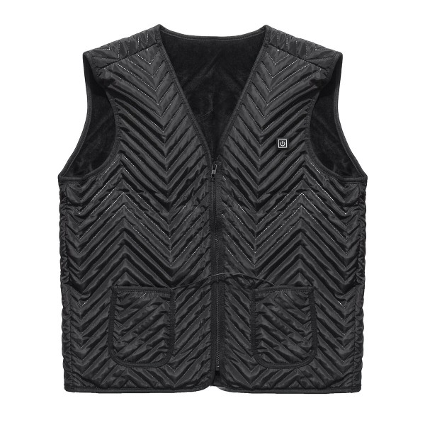 5 Pads Heated Sleeveless Vest Unisex Thermostatic Heating USB Intelligent 3 Gear M/L/XL/2XL/3XL