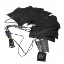 8 In 1 USB 5 Gear Clothes Heating Pads Adjustable Temp Thermal Clothing Jacket Electric