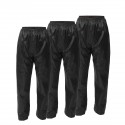 Black Waterproof Raincoat Rain Pants Over Trouser Hiking Motorcycle Hardwearing Elasticated Pants Fishing