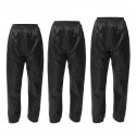 Black Waterproof Raincoat Rain Pants Over Trouser Hiking Motorcycle Hardwearing Elasticated Pants Fishing