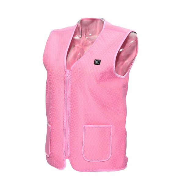 Blue/Pink Unisex Electric Battery Heated Heating Pad Vest Winter Warm Up Jacket Warmer