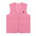 Blue/Pink Unisex Electric Battery Heated Heating Pad Vest Winter Warm Up Jacket Warmer