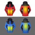 Electric Heated Jacket Winter Hooded Motorcycle Outdoor Camping Thermal Riding Coat