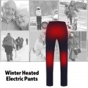 Electric Heated Warm Pants Men USB Heating Base Layer Elastic Trousers Ski