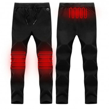 Electric Heated Warm Pants Men Women Heating Base Layer Elastic Trousers USB