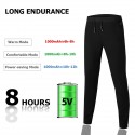 Electric Heated Warm Pants Men Women Heating Base Layer Elastic Trousers USB