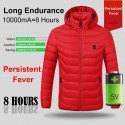 Electric Heating USB Abdomen Back Intelligent Winter Hooded Heated Coat Jacket Temperature Control