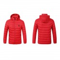 Electric Heating USB Abdomen Back Intelligent Winter Hooded Heated Coat Jacket Temperature Control