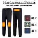 Electric USB Winter Heated Warm Pants Trousers Heating Fleece Skiing Warmer Men L-7XL