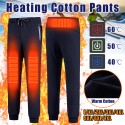 Men Women Electronic Heated Trousers Heating USB Heater Winter Warm Fluff Pants Leisure Sweatpants