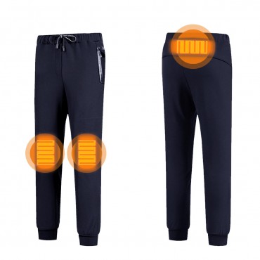 Men Women Electronic Heated Trousers Heating USB Heater Winter Warm Fluff Pants Leisure Sweatpants