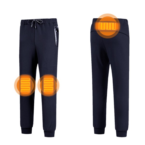 Men Women Electronic Heated Trousers Heating USB Heater Winter Warm Fluff Pants Leisure Sweatpants