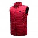 Red Unisex USB Heating Vest Smart Winter Body Warmer Outdoor Racing Jacket Heater Xmas Gift