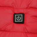 Red Unisex USB Heating Vest Smart Winter Body Warmer Outdoor Racing Jacket Heater Xmas Gift