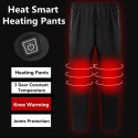 Smart Heated Warm Knee Pants Men Women Trousers USB Interface Drawstring Design