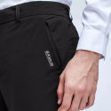 Aerogel Anti-cold Warm Casual Pants Men's Slim Pants Fashion Belt Design