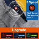 Szie L Women Men's Winter Heated Pants USB Electric Heating Fleece Trousers Thick