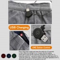 Szie L Women Men's Winter Heated Pants USB Electric Heating Fleece Trousers Thick