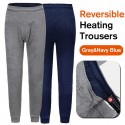 Szie L Women Men's Winter Heated Pants USB Electric Heating Fleece Trousers Thick