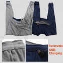 Szie L Women Men's Winter Heated Pants USB Electric Heating Fleece Trousers Thick