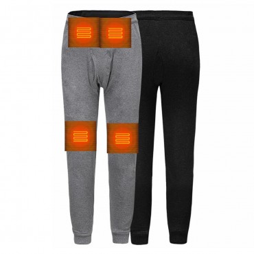 Szie L Women Men's Winter Heated Pants USB Electric Heating Fleece Trousers Thick