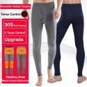 Szie L Women Men's Winter Heated Pants USB Electric Heating Fleece Trousers Thick