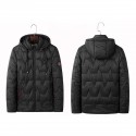 USB Electric Heated Coats Heating Hooded Jacket Long Sleeves Winter Warm Clothing