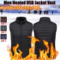 USB Intelligent Heating Sleeveless Jacket Vest Eiderdown Filling Zipper Winter