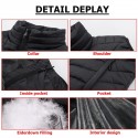 USB Intelligent Heating Sleeveless Jacket Vest Eiderdown Filling Zipper Winter