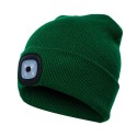 USB Rechargeable Wool Repair Cap LED Lighted Warm Hat