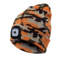 USB Rechargeable Wool Repair Cap LED Lighted Warm Hat