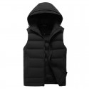 Winter Down Jacket Pure Color Fashion Stand Collar Warm Down Vest Outdoor Warm