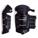 Winter Motorcycle Cycling PU Leather Kneepads Protector Leg Warm Waterproof Stainless Steel Hook