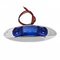 10Pcs Blue 3LED 24V Side Marker Indicator Light Clearance Lamp Truck Trailer Lorry Van