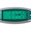 10Pcs Green 24V LED Side Marker Light Flash Strobe Emergency Warning Lamp For Boat Car Truck Trailer