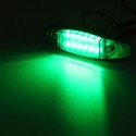 10Pcs Green 24V LED Side Marker Light Flash Strobe Emergency Warning Lamp For Boat Car Truck Trailer