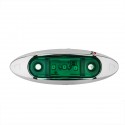 10Pcs Green 3LED 24V Side Marker Indicator Light Clearance Lamp Truck Trailer Lorry Van