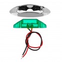 10Pcs Green 3LED 24V Side Marker Indicator Light Clearance Lamp Truck Trailer Lorry Van