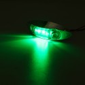 10Pcs Green 3LED 24V Side Marker Indicator Light Clearance Lamp Truck Trailer Lorry Van