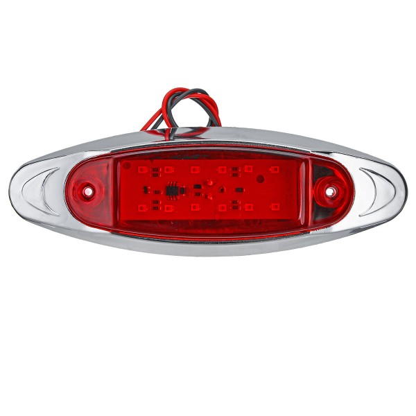 10Pcs Red 24V LED Side Marker Light Flash Strobe Emergency Warning Lamp For Boat Car Truck Trailer