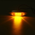 10Pcs Yellow 3LED 24V Side Marker Indicator Light Clearance Lamp Truck Trailer Lorry Van