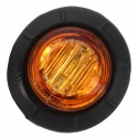 10pcs Mini 12/24V Amber Round LED Button Side Marker Lights Lamps Trailer