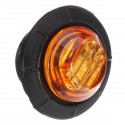 10pcs Mini 12/24V Amber Round LED Button Side Marker Lights Lamps Trailer