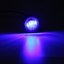 10pcs Mini 12/24V Blue Round LED Button Side Marker Lights Lamps Trailer