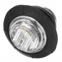 10pcs Mini 12/24V White Round LED Button Side Marker Lights Lamps Trailer