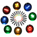 12/24/36V 10MM LED Dashboard Warning Signal Light Van Dash Panel Indicator Lamp