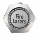 12V 19mm 5 Pin Silver Fire Lasers Metal Push Button Switch LED Light Momentary