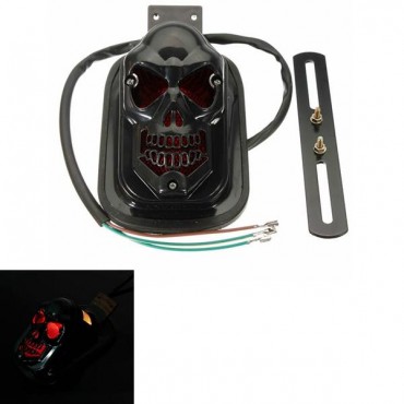 12V 20W Motorcycle Quad ATV Rear Black Brake Tail Light